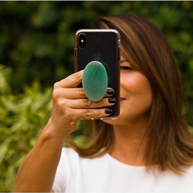 POP SOCKET FEITO EM PEDRA NATURAL - Pop Socket feito em pedra natural -  MAOS DA TERRA